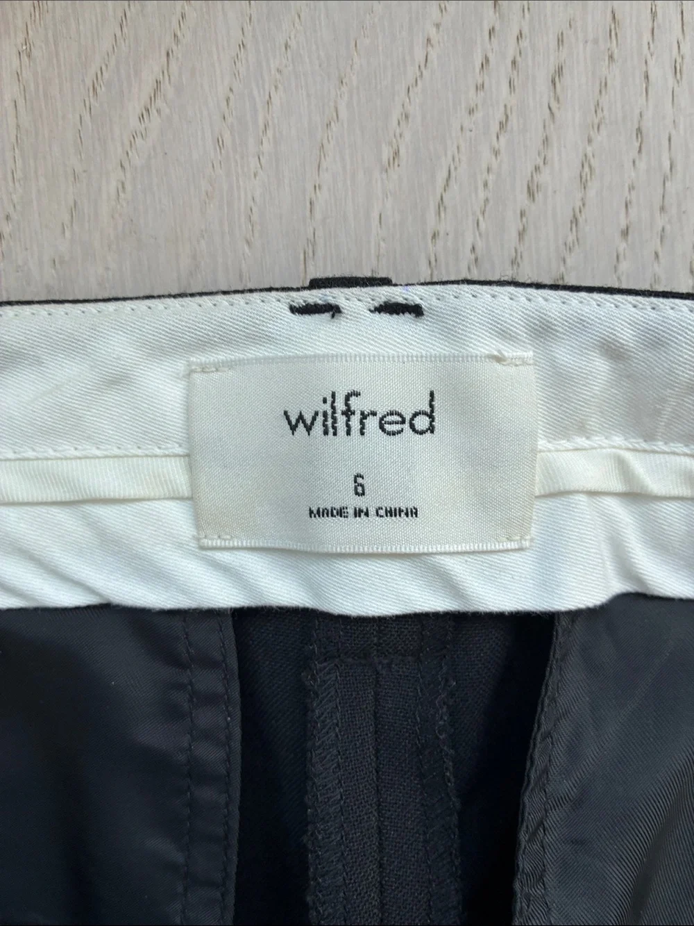 Wilfred Black Wide-Leg High-Rise Trousers - Picture 2 of 4